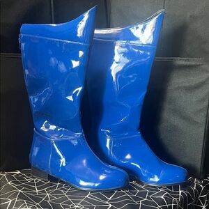 Blue Men's Knee-High Boots